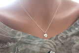 Sterling Silver Simple J Initial Necklace, Silver Stamped J Necklace, Stamped J Initial Necklace, Small J Initial Necklace, J Initial Charm