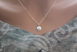 Sterling Silver Simple D Initial Necklace, Silver Stamped D Necklace, Stamped D Initial Necklace, Small D Initial Necklace, D Initial Charm