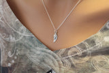 Sterling Silver Tiny Wing Charm Necklace, Realistic Wing Necklace, Wing Charm Necklace, Silver Bird Wing Necklace, Bird Wing Charm Necklace