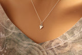 Sterling Silver Tiny Shark Tooth Charm Necklace, Shark Tooth Necklace, Shark Tooth Charm Necklace, Silver Shark Tooth Necklace