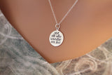 Sterling Silver Not All Who Wander Are Lost Quote Charm Necklace, Not All Who Wander Are Lost Necklace, Not All Who Wander Are Lost Charm
