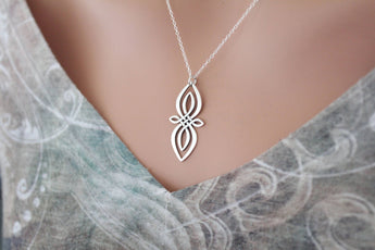 Sterling Silver Celtic Knot Infinity Charm Necklace, Celtic Knot Infinity Pendant Necklace, Celtic Knot Charm Necklace, Infinity Necklace