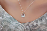 Sterling Silver I Love My Cheer Mom Necklace, I Love My Cheer Mom Pendant Necklace, I Heart My Cheer Mom Necklace, Cheer Mom Necklace