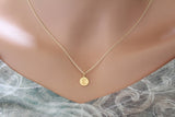 Gold Simple E Initial Necklace, Gold Stamped E Necklace, Stamped E Initial Necklace, Gold Small E Initial Necklace, Gold E Initial Charm