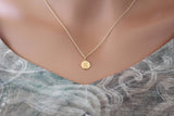 Gold Simple R Initial Necklace, Gold Stamped R Necklace, Stamped R Initial Necklace, Gold Small R Initial Necklace, Gold R Initial Charm