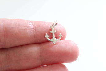 Sterling Silver Simple Anchor Charm, Naval Pendant, Anchor Navy Charm, Military Navy Pendant, Anchor Charm, Anchor Pendant