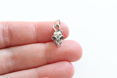 Sterling Silver Mouse Charm, Mouse Charm, Silver Mouse Charm, Tiny Mouse Charm, Little Mouse Charm, Mouse Pendant, Realistic Mouse Charm