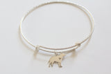 Sterling Silver Bracelet with Sterling Silver Labrador Retriever Charm, Labrador Retriever Bracelet, Labrador Charm Bracelet, Dog Bracelet