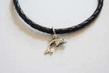 Sterling Silver Bracelet with Sterling Silver Dolphin Charm, Bracelet with Silver Dolphin Pendant, Dolphin Charm Bracelet, Dolphin Bracelet