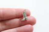 Sterling Silver Cowboy Boot Charm, Cowboy Boot Pendant, Silver Cowboy Boot Charm, Silver Cowboy Boot Pendant, Cowgirl Boot Charm, Cowgirl