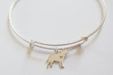 Leather Bracelet with Sterling Silver Labrador Retriever Charm, Labrador Retriever Bracelet, Labrador Charm Bracelet, Dog Bracelet, Dog
