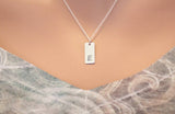 Initial E Necklace Sterling Silver, Initial E Bar Necklace, Letter E Necklace, Letter E Bar Necklace, Silver E Initial Necklace, E Initial