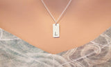 Initial L Necklace Sterling Silver, Initial L Bar Necklace, Letter L Necklace, Letter L Bar Necklace, Silver L Initial Necklace, L Initial