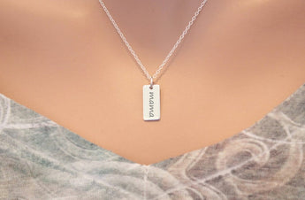 Sterling Silver Mama Charm Necklace, Mama Pendant Necklace, Mama Necklace, Mama Necklace Silver, Mom Necklace, Mama Gift Necklace, Mama