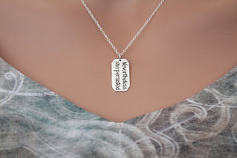 Sterling Silver Message Pendant - Nevertheless She Persisted Necklace,Charm Nevertheless She Persisted Necklace, Encouragement Necklace