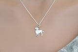 Sterling Silver Labrador Dog Charm Necklace, Labrador Charm, Labrador Puppy Charm, Labrador Pendant, Lab Dog Charm, Lab Dog Pendant