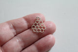 Sterling Silver Honey Comb Charm, Silver Honey Comb Charm - Openwork Pendant, Silver Hexagon Honey Comb Charm, Bee  Honeycomb Charm