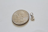 Sterling Silver Tiny Puffy Paw Print Charm, Silver Tiny Paw Print Charm, Small Paw Print Charm, Tiny Paw Charm, Silver Small Tiny Paw Charm