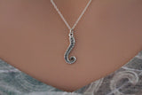 Sterling Silver Octopus Tentacle Charm Necklace, Silver Octopus Tentacle Pendant Necklace, Octopus Tentacle Necklace, Octopus Charm Necklace