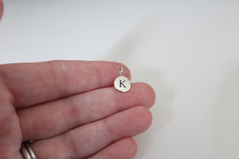 Sterling Silver Capital Initial Charm Letter K Charm, Silver Capital Letter K Pendant,  Silver Capital Letter K Charm, Silver K Penendant