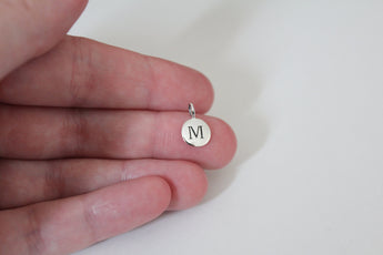 Sterling Silver Capital Initial Charm Letter M Charm, Silver Capital Letter M Pendant,  Silver Capital Letter M  Charm, Silver L Pendant