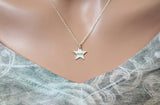 Sterling Silver Capital B Star Charm Necklace, Silver Capital B Star Charm Necklace, Capital B Star Charm Necklace, B Star Charm, B Pendant