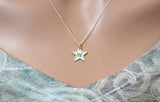 Sterling Silver Capital W Star Charm Necklace, Silver Capital WStar Charm Necklace, Capital W Star Charm Necklace, W Star Charm, W Pendant