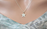 Sterling Silver Capital F Star Charm Necklace, Silver Capital F Star Charm Necklace, Capital F Star Charm Necklace, F Star Charm, F Pendant