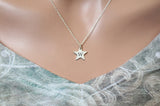 Sterling Silver Capital W Star Charm Necklace, Silver Capital WStar Charm Necklace, Capital W Star Charm Necklace, W Star Charm, W Pendant