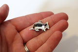 Sterling Silver Armadillo Charm, Sterling Silver Armadillo Pendant, Silver Armadillo Charm, Silver Armadillo Pendant, Armadillo Charm