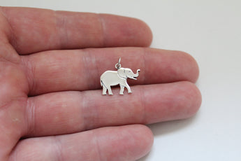 Sterling Silver Layered Elephant Charm, Sterling Silver Layered Elephant Pendant, Silver Layered Elephant Charm, Silver Elephant Charm