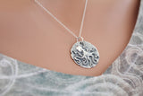 Sterling Silver Octopus Coin Charm Necklace, Sterling Silver Octopus Ancient Coin Charm Necklace, Silver Octopus Coin Charm Necklace
