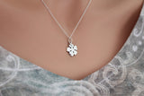 Sterling Silver Large Cherry Blossom Charm Necklace, Sterling Silver Large Cherry Blossom Necklace, Silver Large Cherry Blossom Necklace