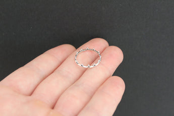 Sterling Silver Stacking Ring with Triangle Granulation, Sterling Silver Stacking Triangle Granulation Ring, Triangle Granulation Ring