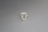 Sterling Silver Organic Oval Ring, Sterling Silver Oval Ring, Silver Organic Oval Ring, Organic Oval Ring, Silver Oval Ring, Oval Ring