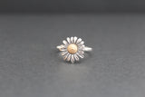Sterling Silver Mixed Metal Daisy Ring, Sterling Silver Daisy Ring, Silver Mixed Metal Daisy Ring, Silver Daisy Flower Ring, Daisy Ring