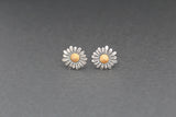 Sterling Silver Daisy Post Earrings, Sterling Silver Daisy Flower Post Earrings, Silver Daisy Flower Post Earrings, Daisy Flower Earrings